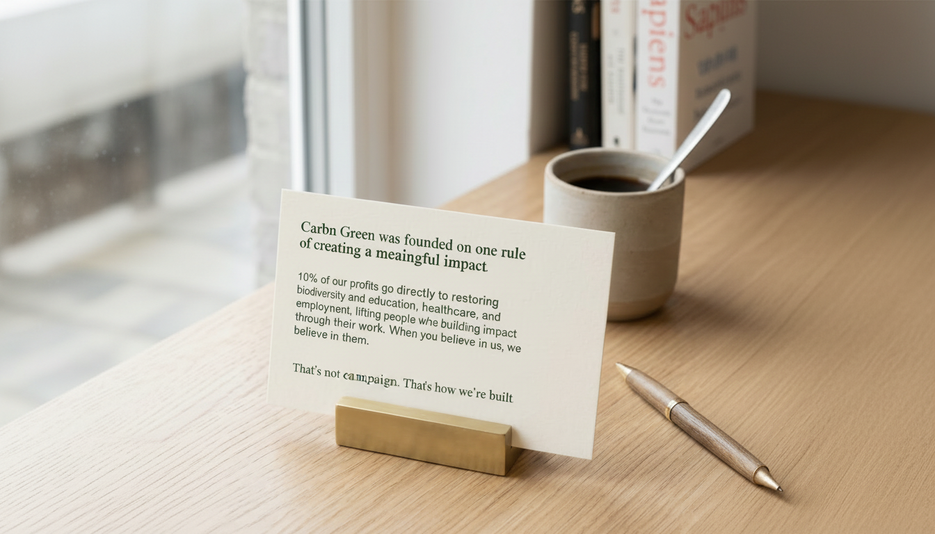 Why I Started Carbn Green — Creating meaningful impact
