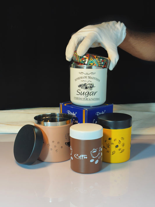 Arabian chocolate color Masterpiece In Stainless Steel SET OF 3.