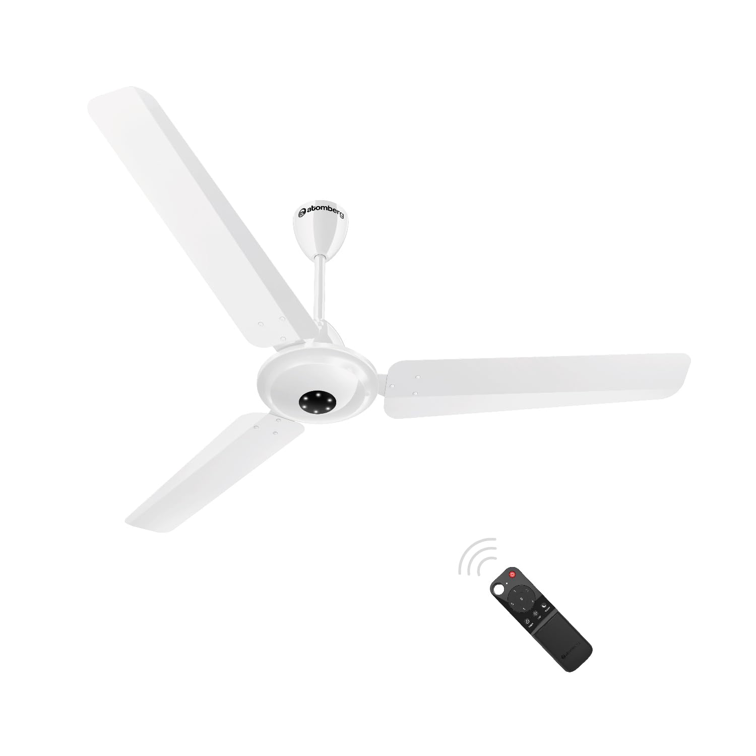 atomberg Efficio Alpha 1200mm BLDC Ceiling Fan with Remote Control | BEE 5 star Rated Energy Efficient Ceiling Fan | High Air Delivery with LED Indicators | 2 Year Warranty