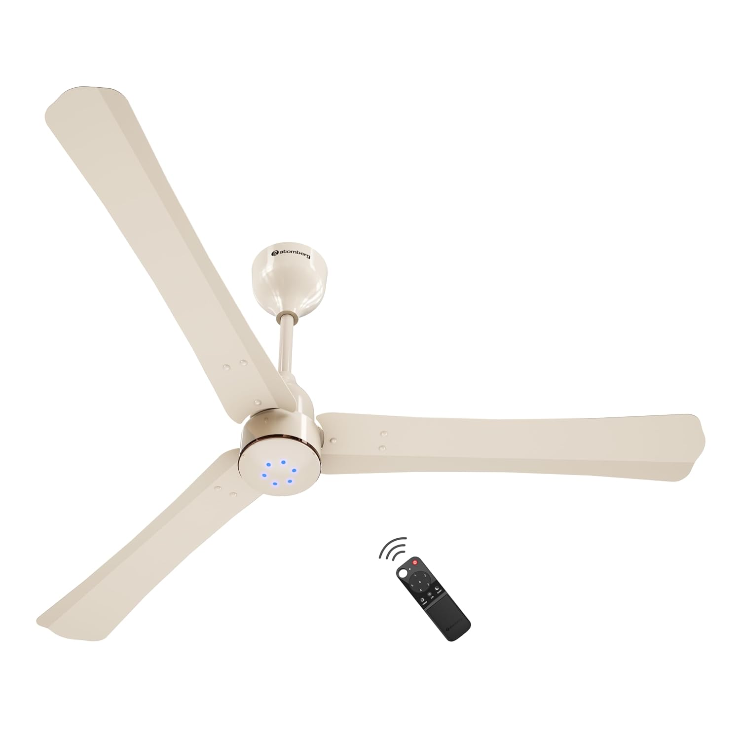 atomberg Renesa Halo Smart Alexa Enabled 1200mm BLDC Ceiling Fan with Remote | BEE 5 star | High Air Delivery | Low noise | LED Speed Indicator | Sleek Design | | 3 Year Warranty| Misty Teal