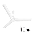 atomberg Aris Contour Smart 1200mm Voice Controlled BLDC Ceiling Fan with Remote|BEE 5 Star|Best-in-class Air Flow | Silent Operation| Designer Fan | Free Installation | 5 Year Warranty | Marble White