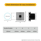 atomberg Studio+ Exhaust Fan 150mm (6 Inches) | BLDC Motor | 6.8W| Low Noise | 2000 RPM| Ideal for Bathroom& Kitchen | Easy to Clean | Installation-Round Cut (153mm) | 2 Year Warranty