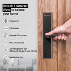 atomberg SL 1 Smart Door Lock | 6 Ways Unlocking | Fingerprint | PIN | OTP | NFC Card | Atomberg Home App (Data Stored in India)| Key | Free Installation | 2 Year Warranty by Atomberg