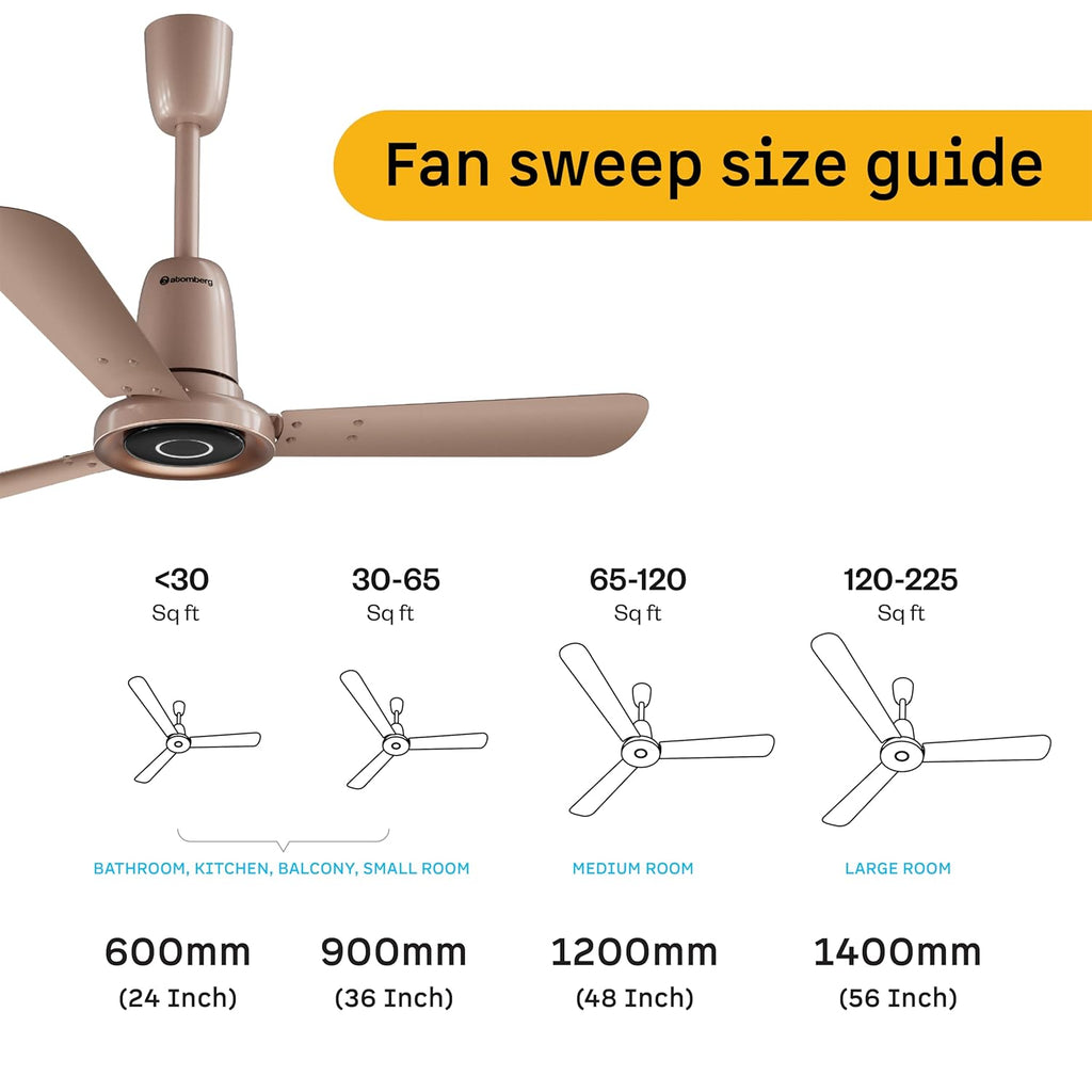 atomberg Studio Nexus Smart 900mm/1200mm BLDC Ceiling Fan with IoT & Remote Control | BEE 5-star | Newly Launched | High Air Delivery with Moonbeam Light | Low noise | 5 Year Warranty