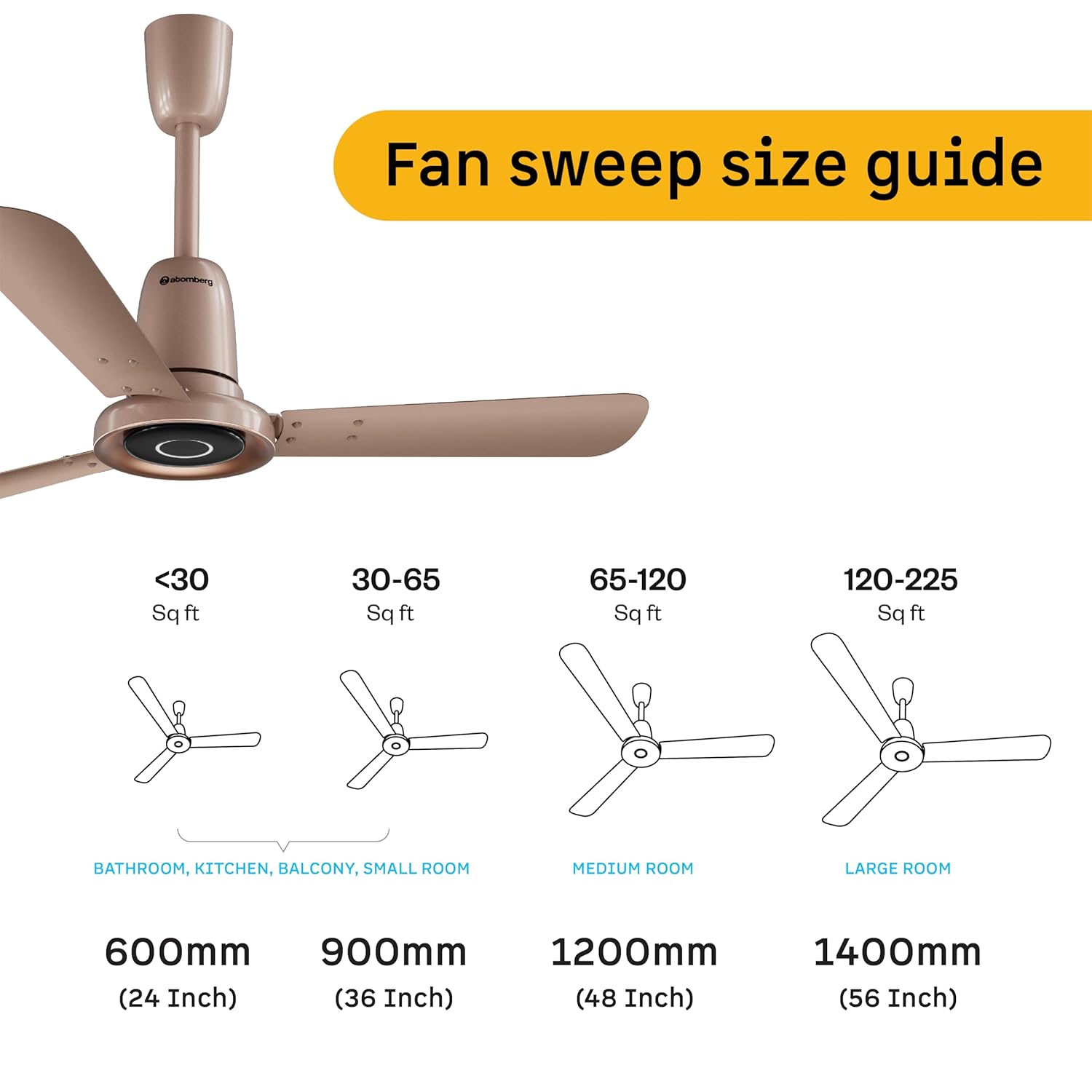 atomberg Studio Nexus Smart 900mm/1200mm BLDC Ceiling Fan with IoT & Remote Control | BEE 5-star | Newly Launched | High Air Delivery with Moonbeam Light | Low noise | 5 Year Warranty