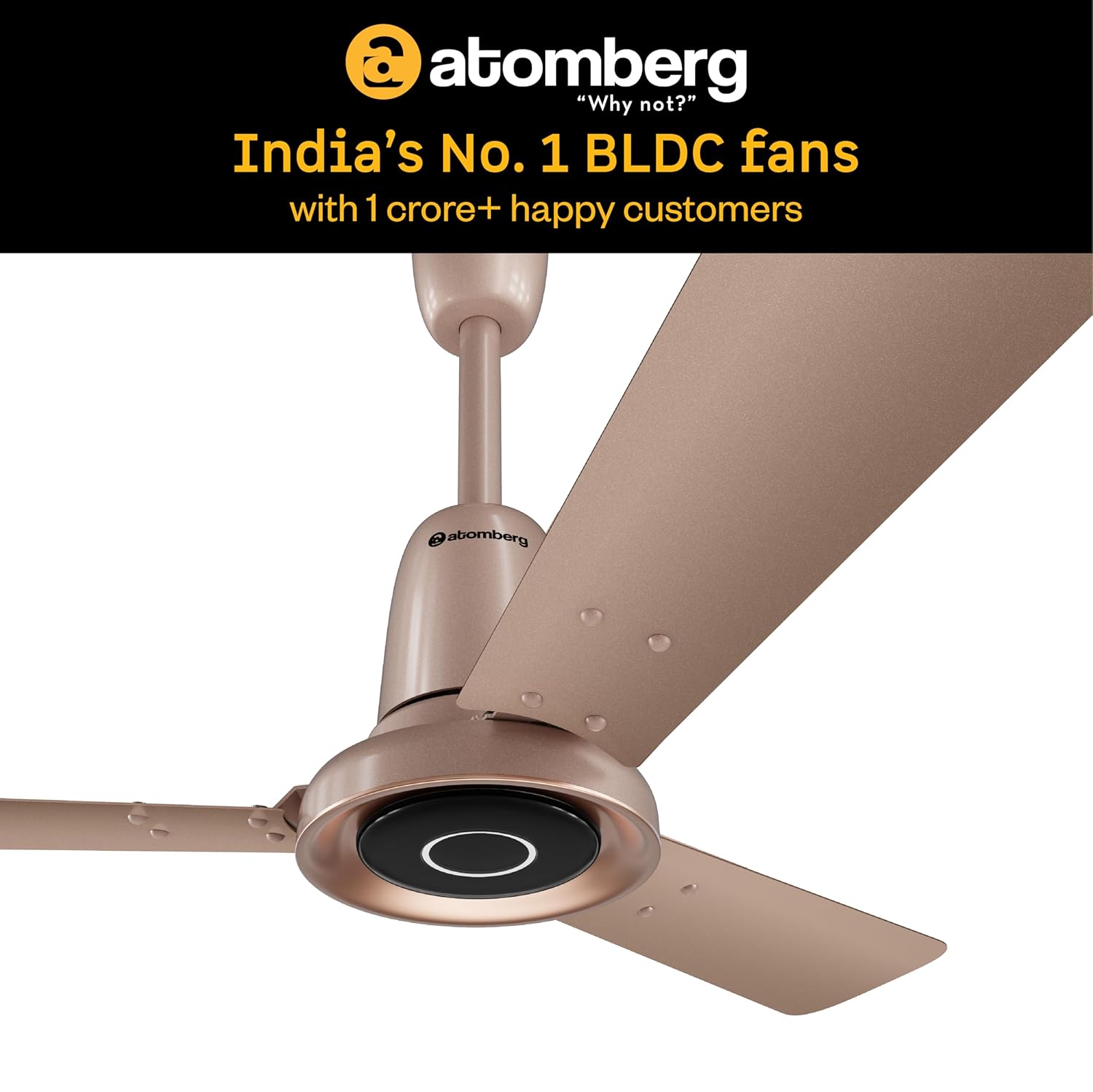 atomberg Studio Nexus Smart 900mm/1200mm BLDC Ceiling Fan with IoT & Remote Control | BEE 5-star | Newly Launched | High Air Delivery with Moonbeam Light | Low noise | 5 Year Warranty