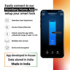 atomberg SL 1 Smart Door Lock | 6 Ways Unlocking | Fingerprint | PIN | OTP | NFC Card | Atomberg Home App (Data Stored in India)| Key | Free Installation | 2 Year Warranty by Atomberg