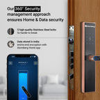atomberg SL 1 Smart Door Lock | 6 Ways Unlocking | Fingerprint | PIN | OTP | NFC Card | Atomberg Home App (Data Stored in India)| Key | Free Installation | 2 Year Warranty by Atomberg