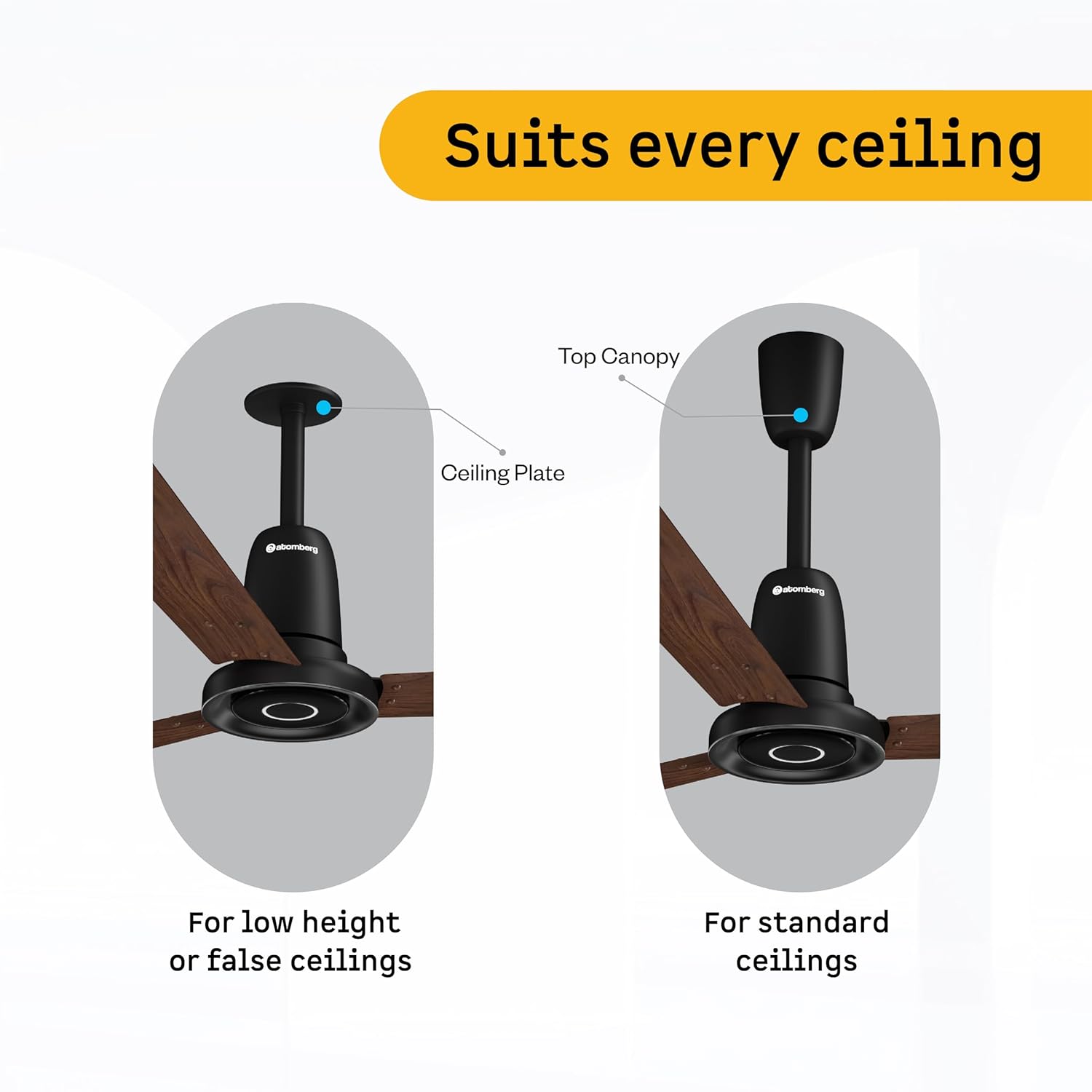 atomberg Studio Nexus Smart 900mm/1200mm BLDC Ceiling Fan with IoT & Remote Control | BEE 5-star | Newly Launched | High Air Delivery with Moonbeam Light | Low noise | 5 Year Warranty