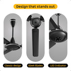 atomberg Efficio Alpha 1200mm BLDC Ceiling Fan with Remote Control | BEE 5 star Rated Energy Efficient Ceiling Fan | High Air Delivery with LED Indicators | 2 Year Warranty