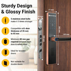 atomberg SL 1 Smart Door Lock | 6 Ways Unlocking | Fingerprint | PIN | OTP | NFC Card | Atomberg Home App (Data Stored in India)| Key | Free Installation | 2 Year Warranty by Atomberg