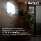 atomberg Studio Exhaust Fan 150mm (6 Inches) | BLDC Motor | 6.8W| Low Noise | 2000 RPM| Ideal for Bathroom,Kitchen | Easy to Clean | Installation-Round Cut (153mm) | 2 Years Warranty