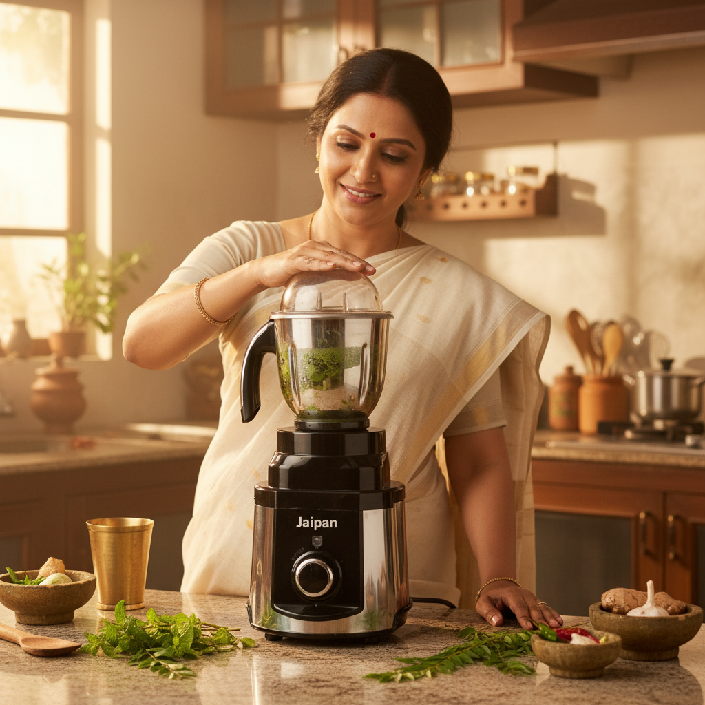 Jaipan Sonet Mixer Grinder | 1100 Watt | 3 Stainless Steel Jars | Heavy Duty Motor | ABS Body | 2 Years Warranty | Steel Black Colour