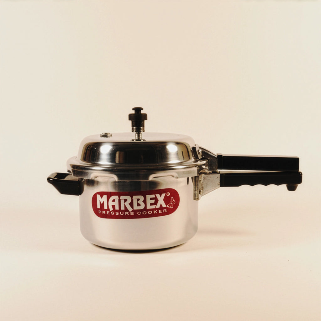 Marbex pressure cooker. Available in 3L, 5L, 7L, AND 9L.