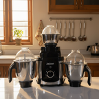 Jaipan Sonet Mixer Grinder | 1100 Watt | 3 Stainless Steel Jars | Heavy Duty Motor | ABS Body | 2 Years Warranty | Steel Black Colour
