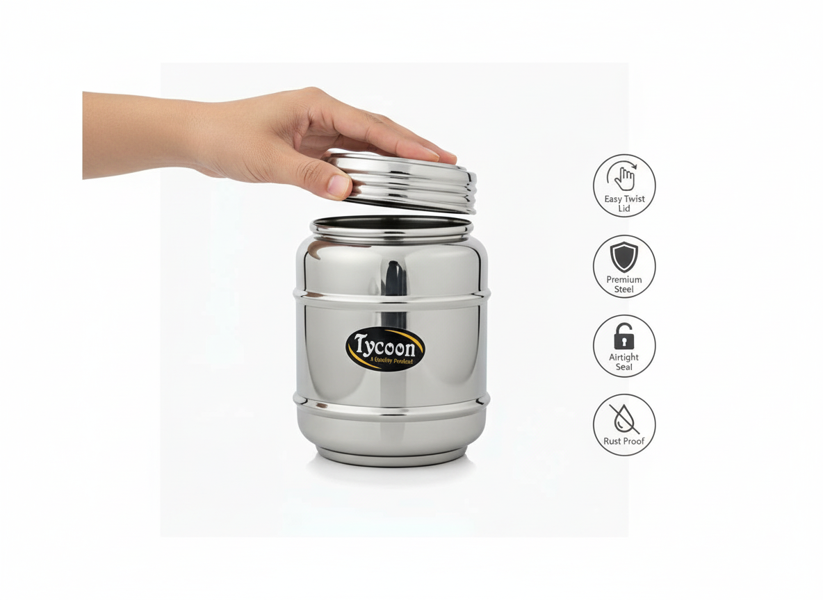 Tycoon Horlics jar Canister, available in set of upto 6.