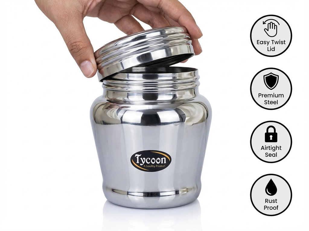 Tycoon Apple Canister available in set of upto 6.