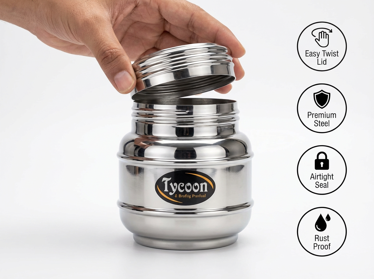 Tycoon Horlics Canister, Available in sets of up to 6.