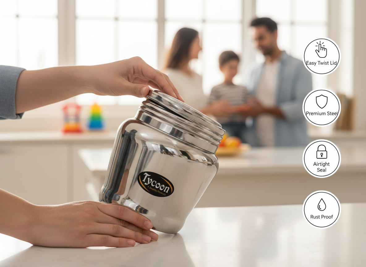 Tycoon Apple Canister available in set of upto 6.