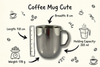 coffee mug cute. Set of 2.
