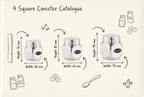 Tycoon square canister, Available in sets of up to 6. Premium stainless steel.