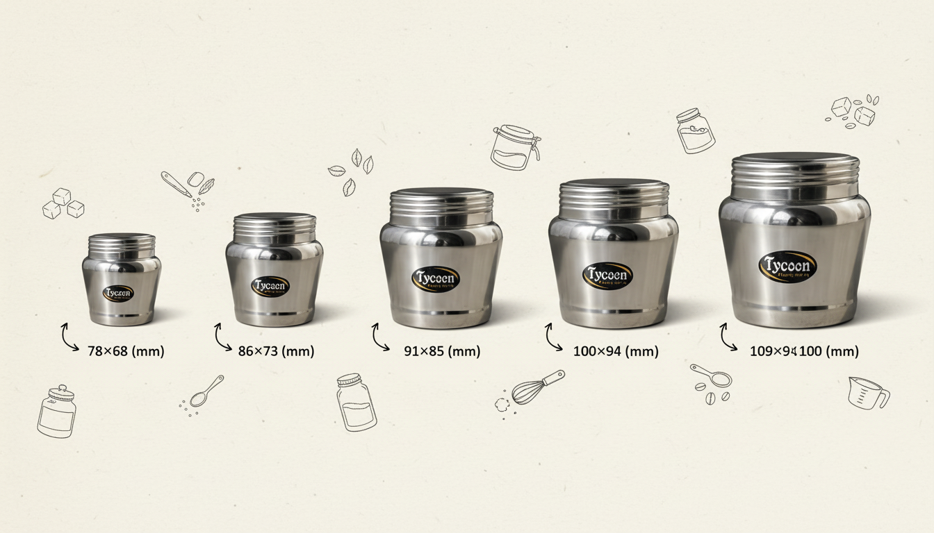 Tycoon Apple Canister available in set of upto 6.