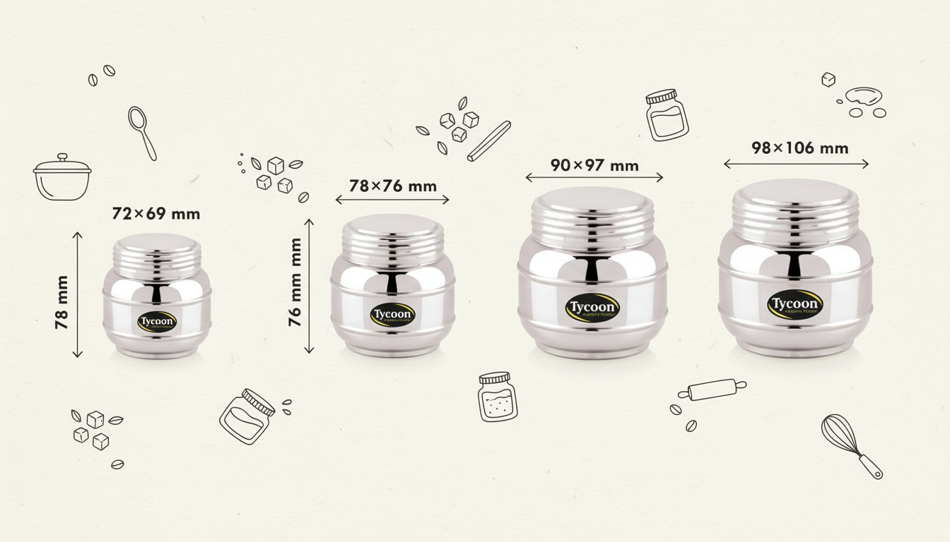 Tycoon Horlics Canister, Available in sets of up to 6.