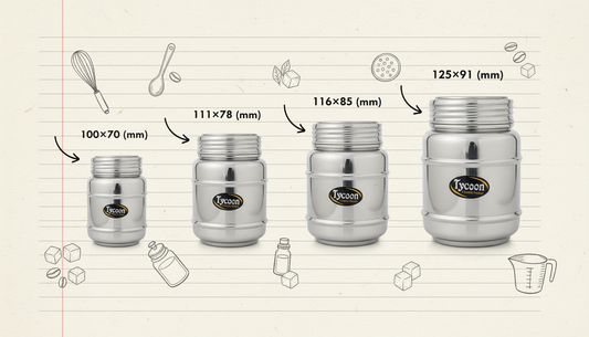 Tycoon Horlics jar Canister, available in set of upto 6.