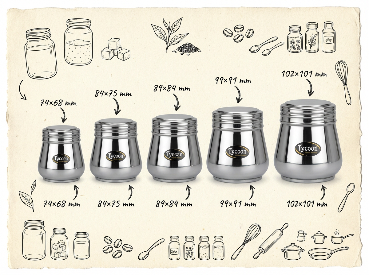 Tycoon Dalda Canister SET. Unique Design, available in set of upto 6.
