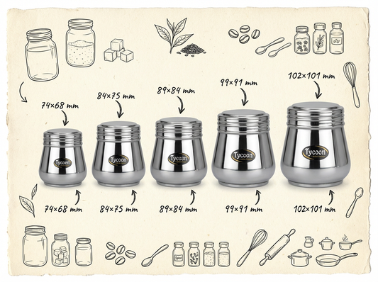 Tycoon Dalda Canister SET. Unique Design, available in set of upto 6.