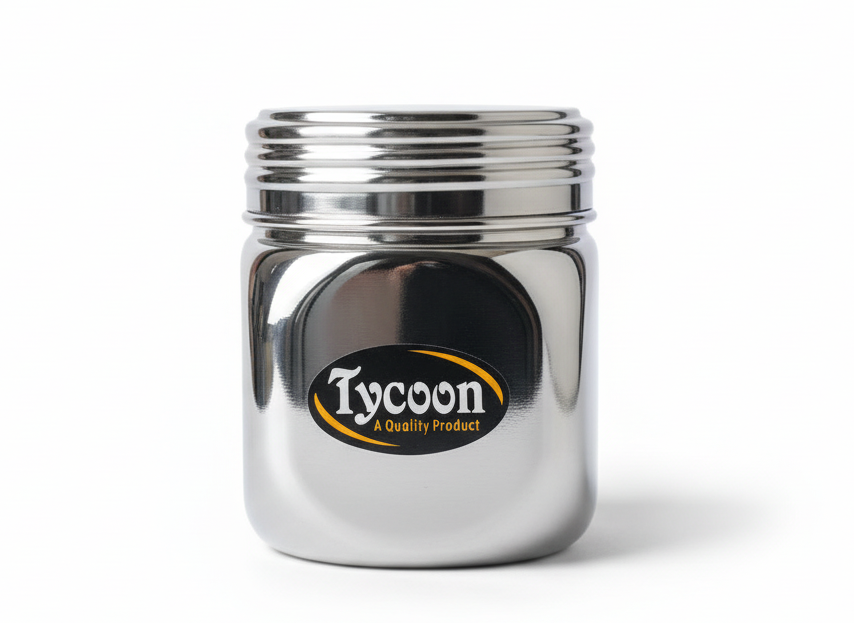 Tycoon square canister, Available in sets of up to 6. Premium stainless steel.
