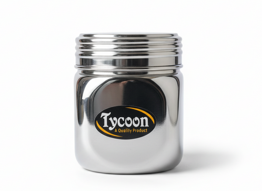 Tycoon square canister, Available in sets of up to 6. Premium stainless steel.