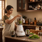 Jaipan Master Chef 750 Watts Mixer Grinder | 3 Stainless Steel Multipurpose Jars | ABS Body | Dual Tone colour | 24 months warrenty