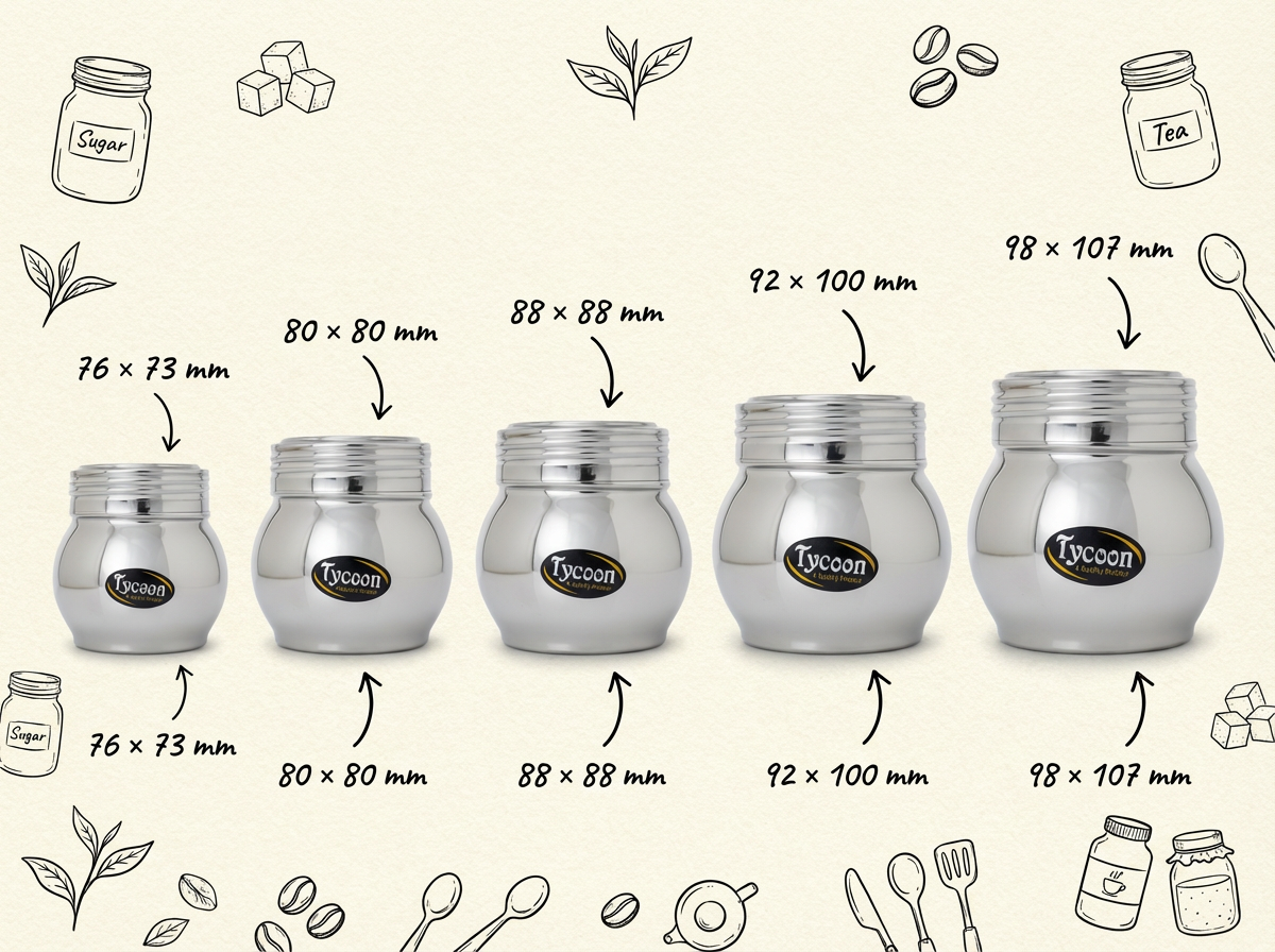 Tycoon Coconut Canister available in set of upto 6.
