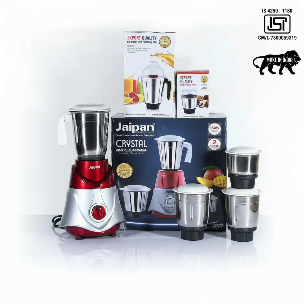 Jaipan Crystal Mixer Grinder, For Wet & Dry Grinding 550W.