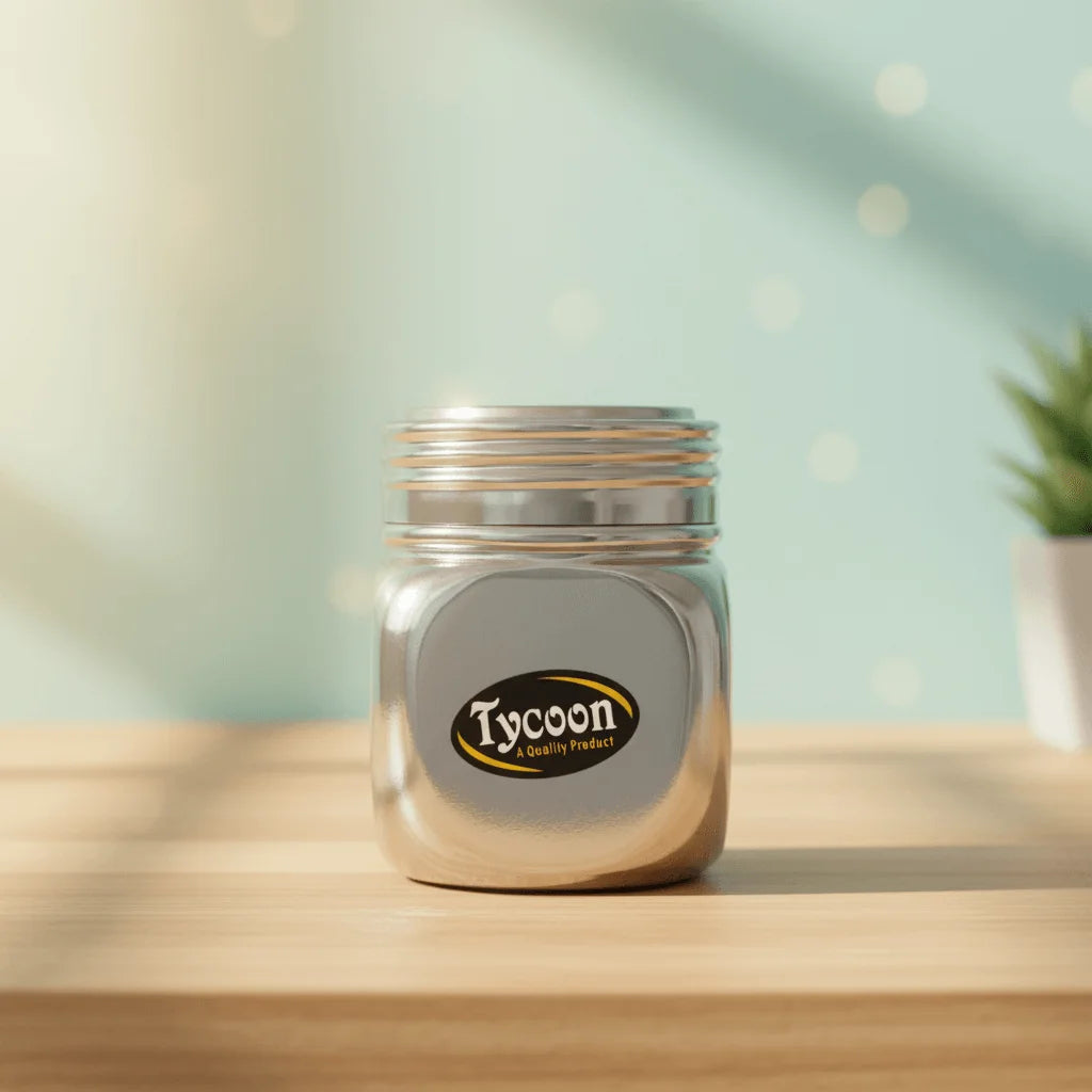 Tycoon square canister, Available in sets of up to 6. Premium stainless steel.